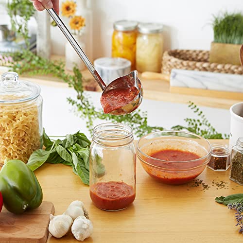 RSVP International Endurance Canning Collection Non-Reactive 18/8 Stainless Steel, Dishwasher Safe, Ladle, 13-1/2" - size: Ladle, 13-1/2"