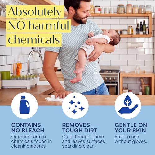 Fab Tab Multi Purpose Cleaner Cleaning Tablets, Eco-Concious Refillable Glass Bottle System with Boutique Hotel Scent, Safe For Family and Pets - Chemical-Free, Plastic-Free - 3 Count