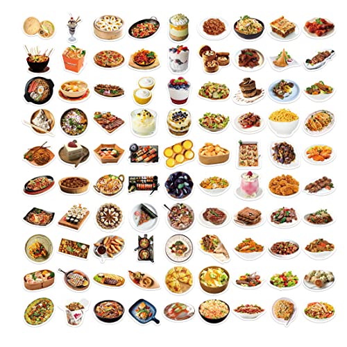 180Pcs Food Stickers Aesthetic Vinyl Stickers Cute,Waterproof,Trendy Stickers for Labels,Scrapbooking,Wedding Place Cards,Water Bottles,Laptop,Phone,Guitar,Luggage - color: Colorful