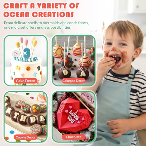 HKMTT Letter Molds Silicone for Chocolate Fondant Clay, Mini Size for Uppercase lowercase Alphabet Number Decorating Birthday Cake Strawberries Cake Pop Decorating Moulds BPA Free - style: Letter & Number - 4PCS