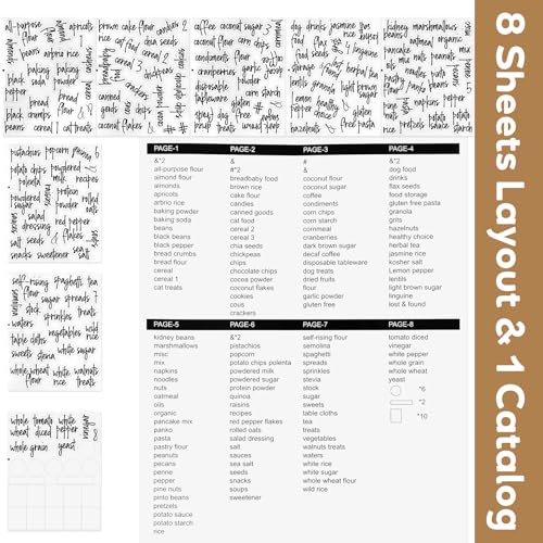 170PCS Food Pantry Labels, Kitchen Container Storage Labels Spice Organize Storage Jars Boxes Bottles Preprinted Black Script Clear Stickers - Water and Oil Resistant - color: Kitchen Labels-clear