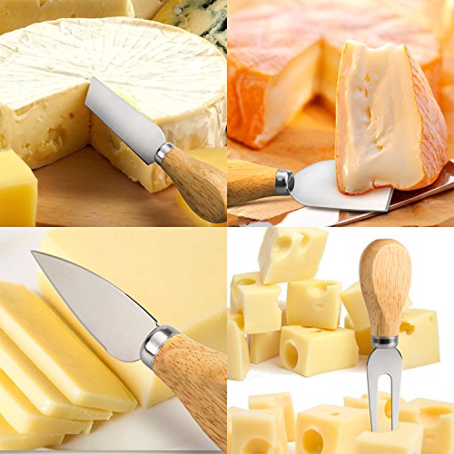 Cheese Knives Set - Cheese Knife, Cheese Spreader, Cheese Fork, Cheese Slicer, Cheese Cutter, Butter Knife – 6PCS Mini Stainless Steel Cheese Knives - Cheese Knife Set for Charcuterie Board - color: Option3