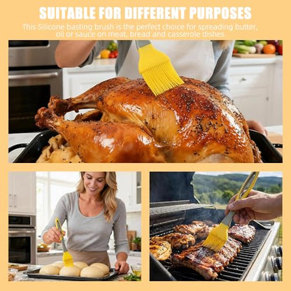 Silicone Basting Brush | Heat-Resistant Kitchen Tool for Baking, Grilling & Pancake Greasing, Food-Grade Non-Shedding Brush 30