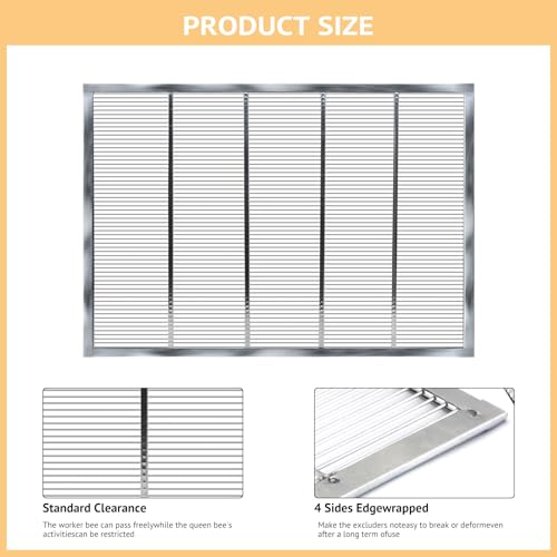 2Pcs Metal Queen Excluder Beehive Queen Bee Excluder Beekeeping Queen Excluders Beekeeping Tools (8 Frame 2Pcs) - size: 8 Frame 2Pcs