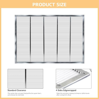 2Pcs Metal Queen Excluder Beehive Queen Bee Excluder Beekeeping Queen Excluders Beekeeping Tools (8 Frame 2Pcs) - size: 8 Frame 2Pcs
