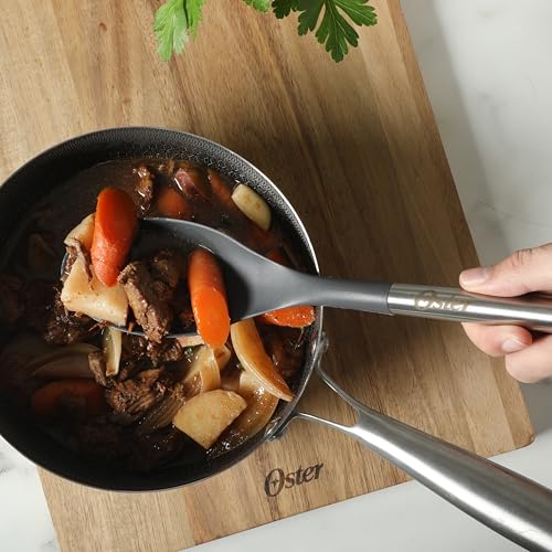 Oster Chadswyck 13.8” Cooking Spoon, Heat Resistant Silicone Head, Safe for Nonstick Cookware, Dishwasher Safe - color: Chadswyck (13.8" Spoon)