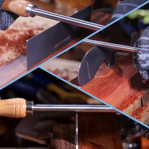 Cabinet Scraper Burnisher Tool, With High-Quality Wooden Handle and Super Hard High Speed Steel Rod, Scraper Burnisher for Creating Sharp Burrs and Honing Card Scrapers - size: Steel Rod