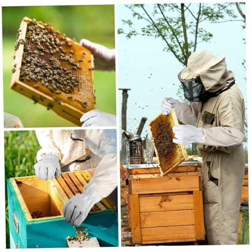 Bee Gloves Protective Leather Beekeeping Supplies Long Sleeve Garden Gloves Reusable for Beekeepers Camping Car Mechanic