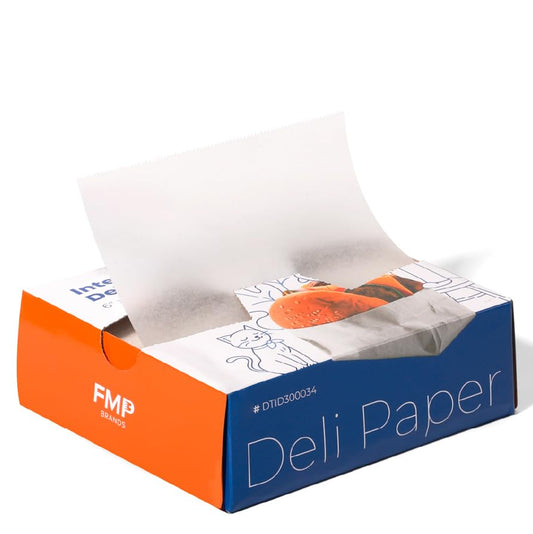 Fit Meal Prep [500 Pack] 6 x 10.75" Wax Paper Sheets for Food, Interfolded Precut Deli Paper, Pop Up Grease-Proof Sandwich Paper Wraps, Waterproof for Lunch, Food Basket, Microwave Cover, BBQ - size: 6 x 10.75"