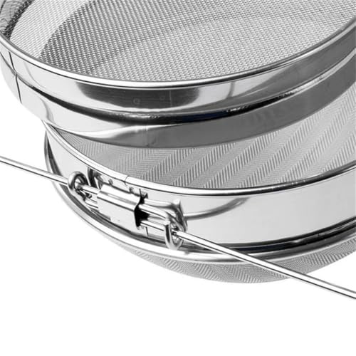 Double Layer Stainless Steel Honey Filter Sieve 40/60 Mesh Beekeeping Strainer for Honey Processing