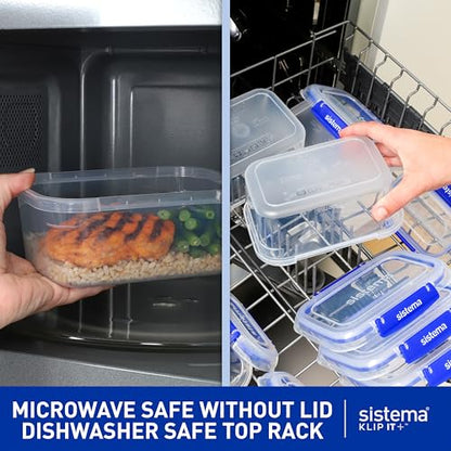 Sistema KLIP IT Large 5L Food Storage Container, Airtight & Stackable, Dishwasher, Freezer, & Microwave-Safe, BPA-Free - size: 5 L (Single)