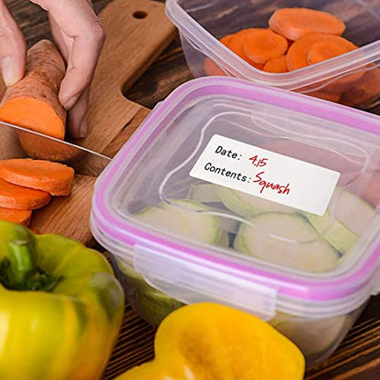 320pcs Removable Freezer Labels, 1 x 3 Inch Food Storage Stickers, Refrigerator Freezer Paper Label Easy Clean Leaves No Residue, White - color: White