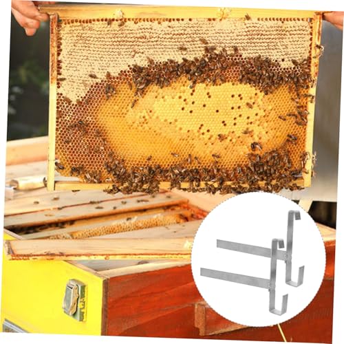 Toyvian 2pcs Stainless Steel Beekeeping Frame Holder Stand Detachable Bee Frame Support Tool for Hive Tool Storage Efficient Organization Supplies for Beekeepers