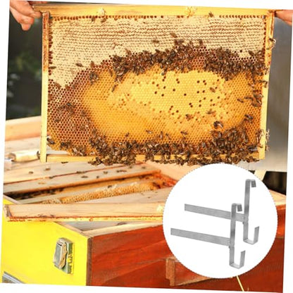 Toyvian 2pcs Stainless Steel Beekeeping Frame Holder Stand Detachable Bee Frame Support Tool for Hive Tool Storage Efficient Organization Supplies for Beekeepers