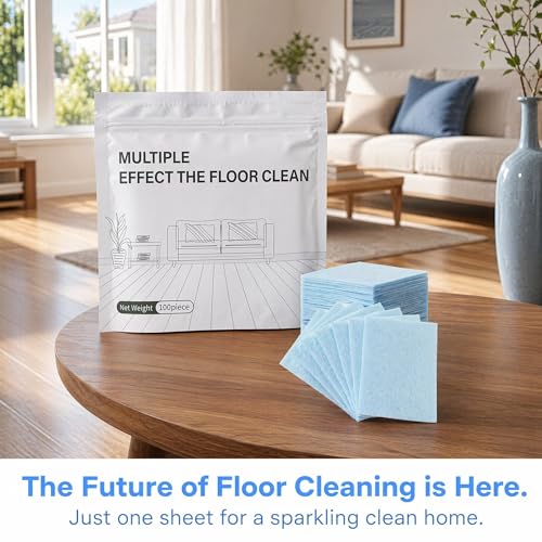 100 Piece Floor Cleaning Tablets, Multi-Surface Cleaner, Water Soluble Floor Cleaner for for Hardwood, Tile, Laminate Floors, Home Cleaning for Kitchen, Bathroom & Living Room