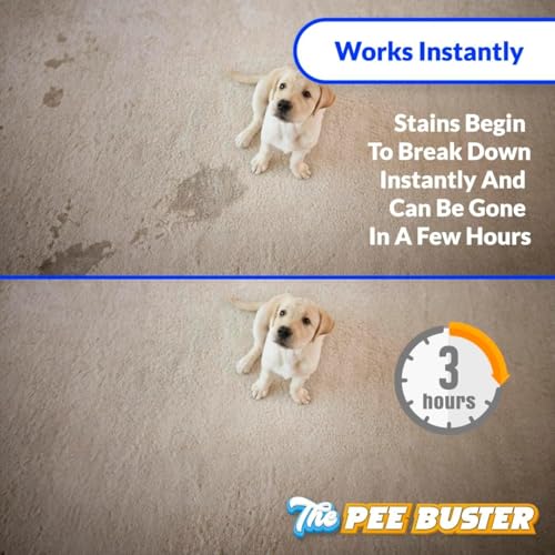 Pet Stain Remover – Refillable Cleaning Bottle with 5 Dissolvable Tablets – Multi-Surface Cleaner for Dog & Cat Urine on Carpet, Tile, Hardwood & Fabric