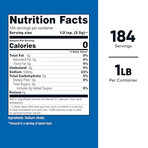 Nutricost Sodium Citrate Powder 1LB (16oz) Food Grade, GMO-Free | Emulsifier, Natural Flavor Enhancer, Food Preservant - size: 16.01 Ounce (Pack of 1)