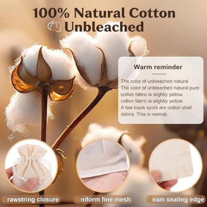 20 Pcs Spice Bags, Reusable Empty Tea Bags, Muslin Strainer Bags, Soup Bags for Cooking Natural Cotton Fine Mesh Cheesecloth Bags for Cold Brew Coffee(4 x3.2Inch) - size: 20PCS