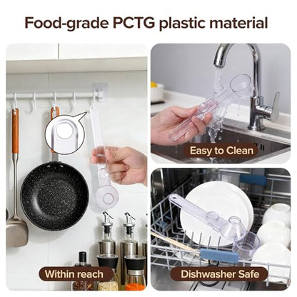 2Pcs Coffee Scoop Funnel 2Tbsp 51mm Espresso Tamper Kit, BPA-Free PCTG Dishwasher Safe, Fits K-Cup Reusable Pods/Espresso Machine, Coffee/Protein/Powder, Upgraded Combo Transparent, 2 Models A&B - color: Transparent