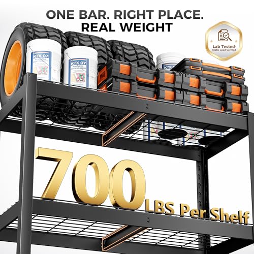 CAMMOO 36''W Storage Shelves, 3500LBS Metal Garage Shelving Unit with Magnetic Lable, Upgraded Structure, Solid Steel, Heavy Duty Adjustable 5 Tier Wire Shelf for Basement, Kitchen, 36"W x 16"D x 72"H - size: 36"W x 16"D x 72"H