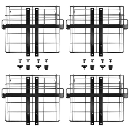 Tanice 2 Pack Freezer Organizer Bins, Expandable Stackable Chest Freezer Organizer with Foldable Handle, Thickened Metal Freezer Baskets for Deep Freezer, Kitchen Pantry - Black