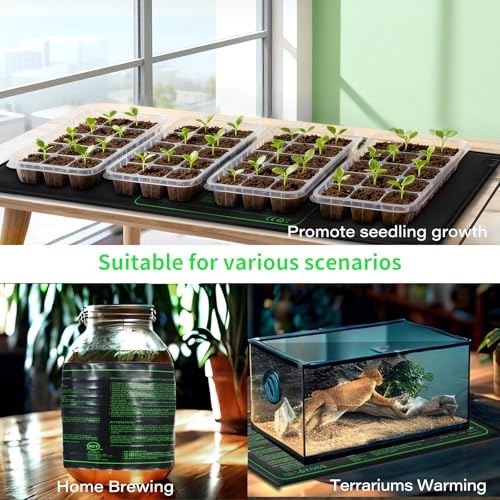 Durable Waterproof Seedling Heat Mat with ETL Certified, Warm Hydroponic Heating Pad for Germination,Indoor Gardening,Brewing and Greenhouse 48"*20" - style: 48"*20"