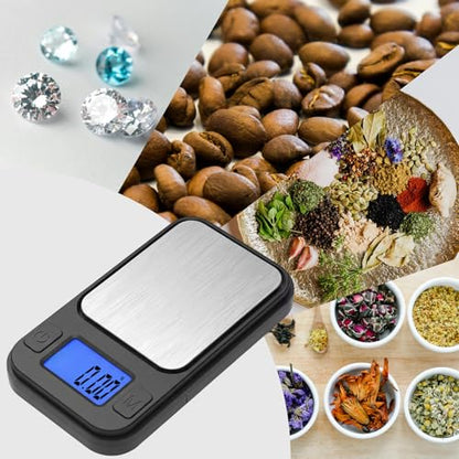 Diyife Milligram Scale, 200g/0.01g High Accuracy Pocket Scale with Storage Case, 8 Units, Multifunctional Digital Gram Scale for Lab, Jewelry, Gem, Mg, Black - color: Black