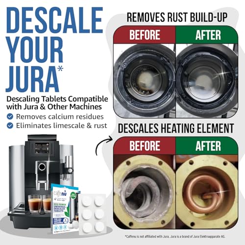 Caffenu Coffee Machine Descaling Tablets, 6-Pack, Jura, Philips, Saeco