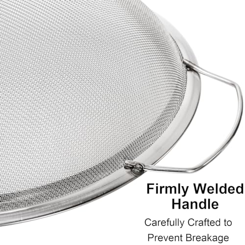 Jucoan 2 Pack Fine Mesh Paint Strainer, 11.5 Inch Stainless Steel 60 Mesh Paint Filter Fit 5 Gallon Bucket