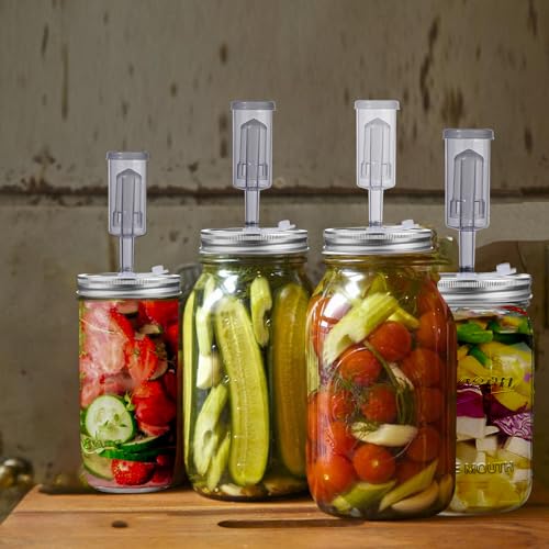 32 oz Fermentation Jar,2 Pack Fermentation kit with Fermenting Weights and Airlocks,Pickle Jar for Fermenting,Pickling,Canning,Mead Making