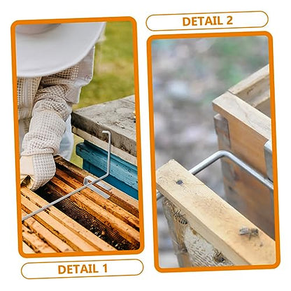 Happyyami 3pcs Stainless Steel Beehive Frame Holder Bee Nest Support Bracket Beekeeping Equipment