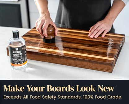 Mevell Food Grade Mineral Oil Made in USA 16 Oz, Butcher Blocks and Kitchen Countertops Conditioner, Food Safe Cutting Board Oil, Finish for Marble, Soapstone - size: 5.5"L x 3.5"W