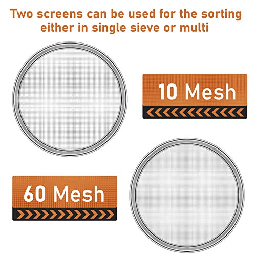 Sidasu Automatic Vibrating Sieve Shaker 110V Flour Sifter with 10 & 60 Mesh | 110V electric powder sifter, 10 & 60 mesh screens, food-grade stainless steel, 1150 RPM vibration, for flour and powder - size: Automatic Powder Sifter Machine(10+60 mesh)