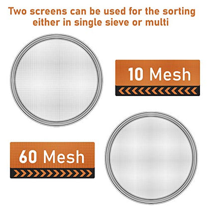 Sidasu Automatic Vibrating Sieve Shaker 110V Flour Sifter with 10 & 60 Mesh | 110V electric powder sifter, 10 & 60 mesh screens, food-grade stainless steel, 1150 RPM vibration, for flour and powder - size: Automatic Powder Sifter Machine(10+60 mesh)