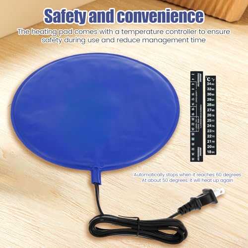 Brewing and Fermentation Heating Pad, Home Brew Heat Heating Belt Pad with 2 Temp Strips and Temperature Controller, Waterproof 25W Kombucha Brewing Heating Pad for Homebrew Beer &Wine Ferment Dough