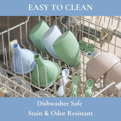 Nontoxic Silicone Funnel - Premium Food Grade - BPA & PFAS Free - Perfect for Baby Food Pouches & Breastmilk Transfer - Easy to Clean and Dishwasher Safe - Green - color: Green