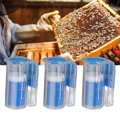 TOPINCN Queen Marking Kit Plastic Queen Bee Marking Cage Queen Marking Marker Bottle One Handed Bee Queen Marker Bottle Beekeeping Tools for Beekeepers(Blue)