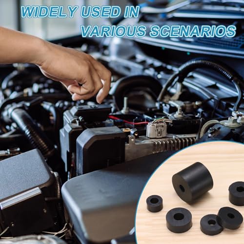 uxcell 16 Pcs Rubber Spacers 50mm OD x 15mm ID x 10mm Height Round Anti Vibration Spacer Rubber Bushing Grommets - size: 50mm OD x 15mm ID x 10mm Height