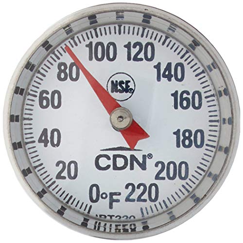 CDN IRT220 All-Purpose Cooking Thermometer, 1-Inch Dial - size: 1-inch/2.5 cm Magnified Dial