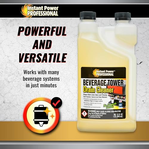 Instant Power Beverage Tower Drain Cleaner - Sink Clog Remover, Drain Defense for Beverage Systems, Made in USA - 32 Fl Oz 12 Pack - size: 12 Pack