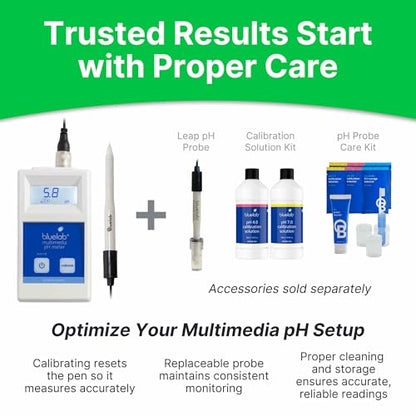 Bluelab METMULTI Multimedia PH Meter – Digital Handheld Hydroponic Nutrient and Soil PH Meter for Measuring PH Levels in Nutrient Solutions and Soil