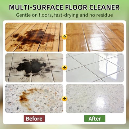 12pcs Floor Cleaner Tablets, Pre-Measured Dissolvable Cleaning Tablets, Deep Cleans for Multiple Hard Floors, Tile, Vinyl, Hardwood, Fresh Lemon Scent, Compatible with Robot Mops & Wet Dry Vacuum