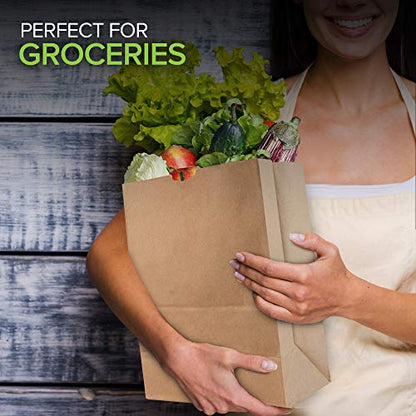 Stock Your Home 52 lb Brown Paper Bags (420 Count) – Bulk Large Grocery Bags for Shopping - size: 420 Count