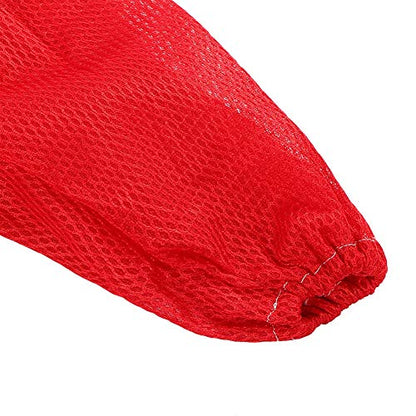 Tnfeeon Protective Gear Beekeeping Suit with Protective Round Veil for Apiary Backyard Beekeeping Jacket Professional Bee Suit for Men and Women Jacket (Red)