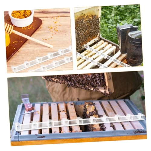 Gatuida 10pcs Plastic Beehive Frame Ends Spacers Bee Raising Tools Beekeeping Equipment Hive Management Accessories for Beehive Spacing and Protection