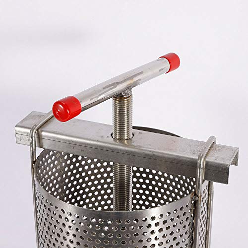 Manual Honey Press Wax Presser, Stainless Steel Press Honey Presser Beeswax Extractor Mesh Honey Press Machine, Manual Mesh Honey Wax Press Beekeeping Presser Tool Household Beekeeping
