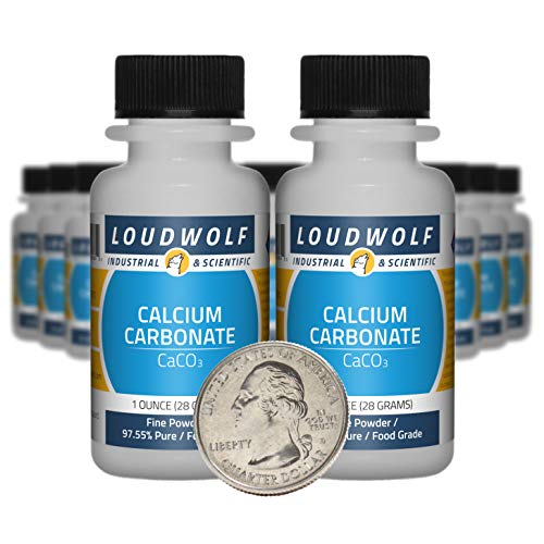 Calcium Carbonate / 1.3 Pounds / 20 Bottles / 97.55% Pure Food Grade/Fine Powder - size: 1.3 Pounds in 20 Bottles