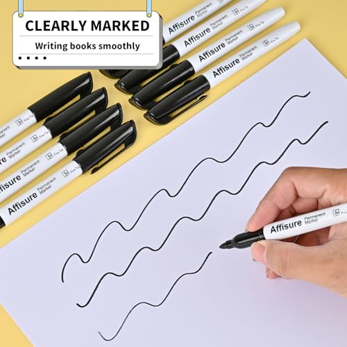 Permanent markers, 100 packs permanent markers bulk, quick dryingin one second, waterproof, smooth, noteasy to erase, durable, can be markedon glass, tiles and cloth, office supplies - size: 1 Count (Pack of 100)