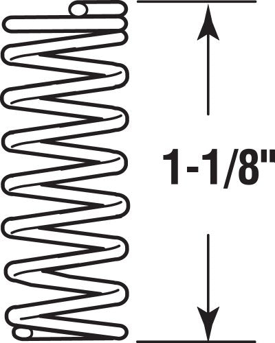 Prime-Line SP 9703 Compression Spring, Spring Steel Construction, Nickel-Plated Finish, 0.041 GA x 3/8 In. x 1-1/8 In. (4 Pack) - color: Nickel, size: 3/8 in. x 1-1/8 in.