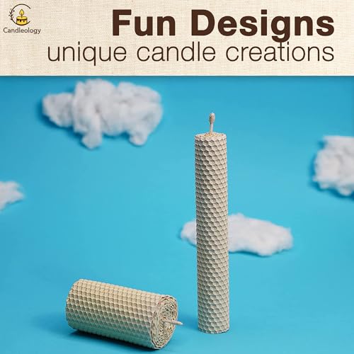 White Ivory Beeswax Sheets for Candle Making - Natural Beeswax Candle Making Kit for Kids & Adults - color: White